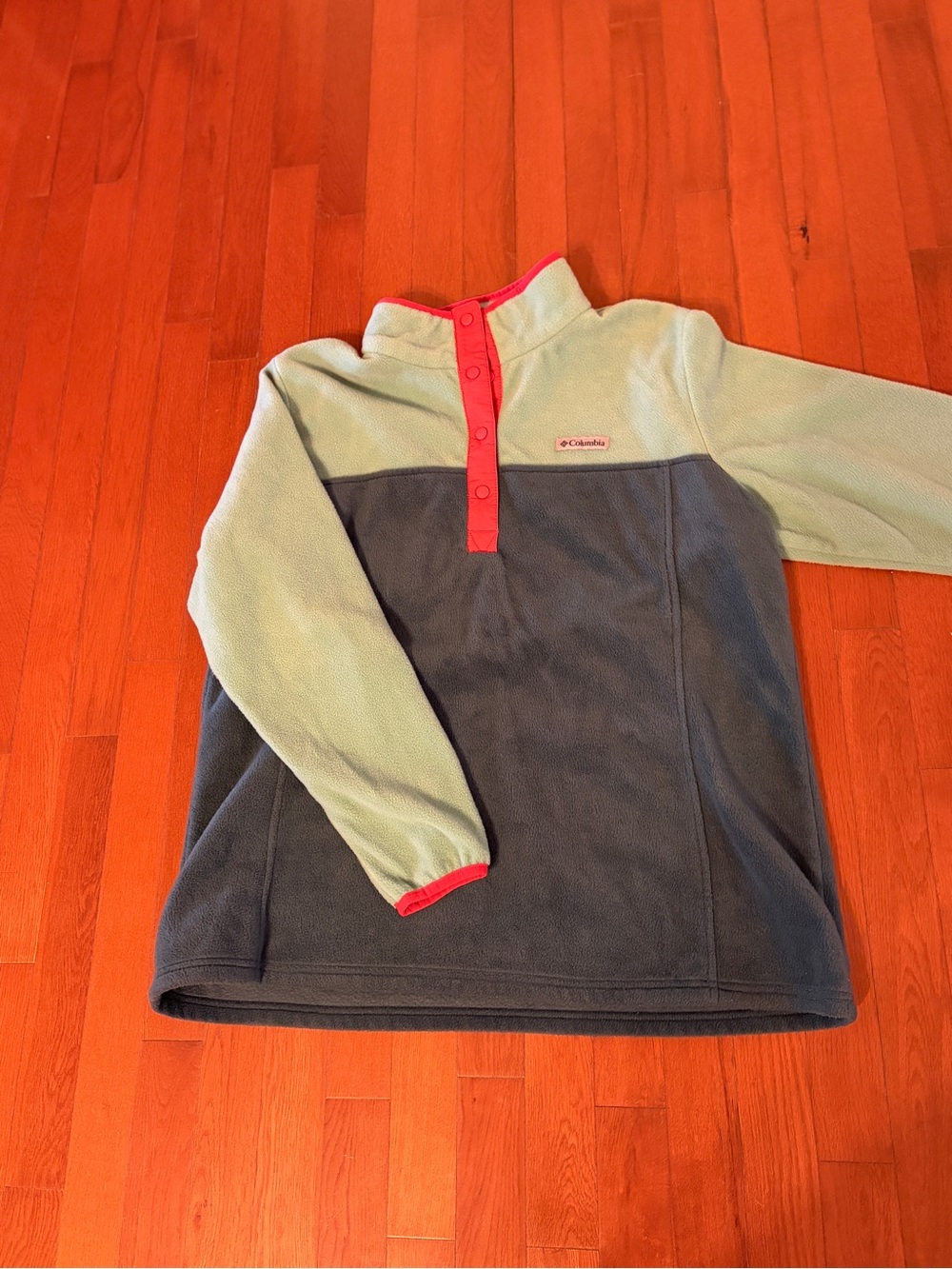 Columbia | Womens Two-Tone Fleece Pullover - Mint & Charcoal